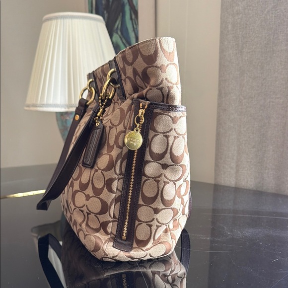 Coach Brown Signature Tote Bag - Picture 3 of 15
